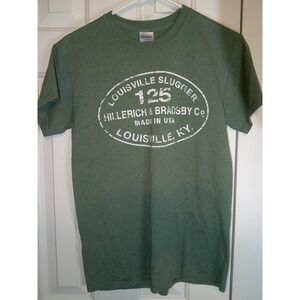 Gildan Louisville Slugger Graphic Tee Hillerich & Bradsby Co. Olive Green S‎